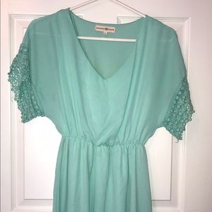 Mint blue mini dress